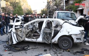 انفجار عبوة ناسفة زرعها إرهابيون بسيارة مدنية في جرمانا بريف دمشق
