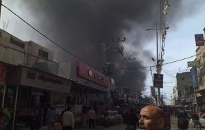 إصابة العشرات في حريق كبير وسط قطاع غزة