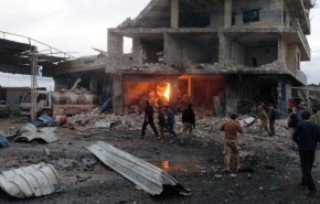 انفجار خودروی بمب گذاری شده در شهر اعزاز سوریه+ ویدئو