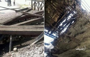 مجموعة إرهابية تفجر جسر قرية الكفير بإدلب 