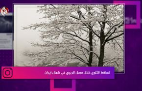 تساقط الثلوج خلال فصل الربيع في شمال ايران
