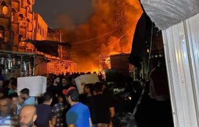 بالصور.. اندلاع حريق شرق العاصمة العراقية 