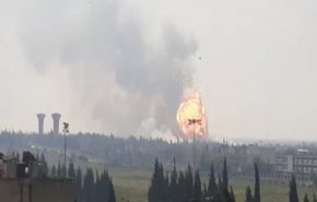انفجار انبار مهمات در استان حمص سوریه بر اثر حمله ناشناس