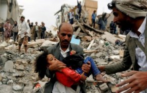 گلوله باران روستای یمنی توسط آل سعود 