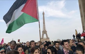 تظاهرات در پاریس در حمایت از فلسطین