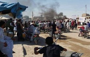 تظاهرات در «دیر الزور» سوریه علیه شبه نظامیان کُرد تحت حمایت آمریکا