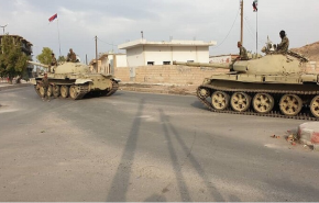 شاهد..رتل عسكري سوري على خطوط التماس مع الجيش التركي