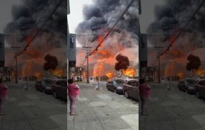 فیلم| آتش سوزی در یک مجتمع تجاری معروف در سان‌فرانسیکو
