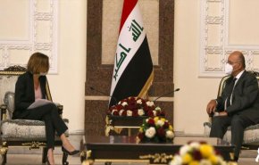 برهم صالح يؤكدلوزيرة جيوش فرنسا ضرورة دعم العراق لحماية سيادته