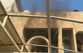 دفتر شبکه تلویزیونی هتاک عراقی به آتش کشیده شد + عکس
