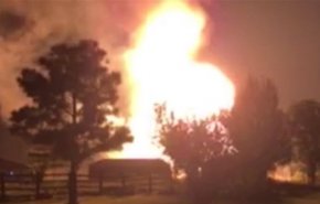 انفجار خط لوله گاز در ایالت «اوکلاهاما» آمریکا+فیلم