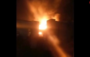 انفجار و آتش سوزی حوالی اسلامشهر + فیلم