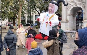 تظاهرات فعالان حقوقی در لندن علیه عادی سازی روابط با رژیم صهیونیستی