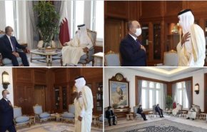 أمير قطر يستقبل وزير خارجية تركيا 