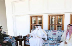 دیدار امیر قطر و فرمانده ستاد فرماندهی مرکزی آمریکا