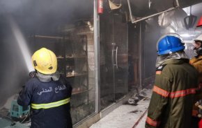 حريق كبير بسوق شعبي في العاصمة العراقية بغداد
