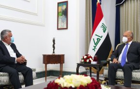 الرئيس العراقي يستقبل هادي العامري في قصر السلام