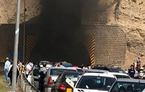 حریق در تونل آزادراه تهران پردیس