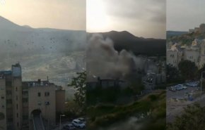 شاهد بالفيديو..انفجارات تهز مدينة صفد شمالي فلسطين المحتلة

