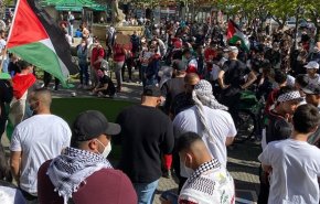تجمع در برلین در حمایت از فلسطین و اعتراض به رژیم‌صهیونیستی+ فیلم