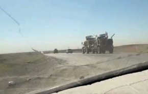 خروج رتل شاحنات وآليات عسكرية امريكية من الأراضي السورية إلى العراق