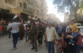 تظاهرات خشم در زینبیه دمشق علیه تجاوزگری صهیونیستها+عکس