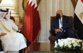 أمير قطر يستقبل وزير الخارجية المصري