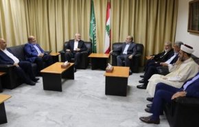 دیدار هنیه و هیات حماس با رهبران جماعت اسلامی لبنان