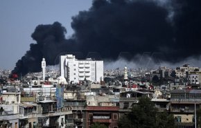  اندلاع حريق ضخم جنوب دمشق