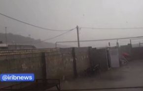 بارش شدید باران در «پل‌دختر» آبریز سد کرخه+ ویدیو