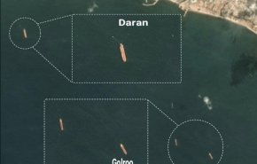 تصویر ماهواره ای از لنگر انداختن ۲ نفتکش‌ ایرانی در بندر بانیاس سوریه