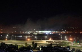 حمله پهپادی به پایگاه آمریکایی در فرودگاه اربیل + فیلم
