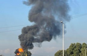 وقوع آتش‌سوزی بزرگ در نزدیکی تأسیسات نفتی در جنوب لبنان+فیلم
