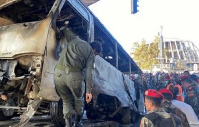 تفاصيل إنفجار حافلة ركاب عسكرية وسط العاصمة السورية دمشق