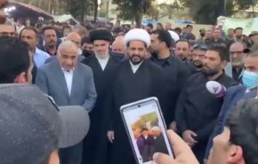 الشيخ الخزعلي وعبدالمهدي يحضران مجلس العزاء لشهداء التظاهرات