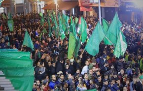 جشن سی و چهارمین سالگرد تاسیس حماس در غزه و کرانه باختری