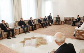 الرئيس الأسد يستقبل وفدا برلمانيا روسيا برئاسة سابلين
