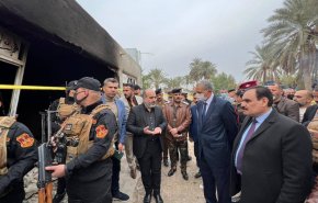 بالصور.. وزير داخلية العراق يصل محل ارتكاب مجزرة جبلة الجنائية