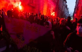 تظاهرات فرانسویان در پی اعلام نتیجه انتخابات به خشونت کشیده شد+فیلم و عکس