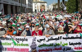 تظاهرات هزاران نفر از مردم مغرب در حمایت از مسجد الاقصی