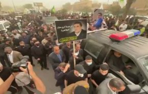 مراسم تشييع نائب الأمين العام لمنظمة بدر في بغداد (فيديو وصور)