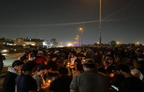 تجمع اعلام همبستگی مقابل سفارت فلسطین در بغداد