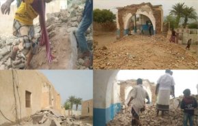 تخریب مسجد 700 ساله در یمن توسط تروریست‌های القاعده