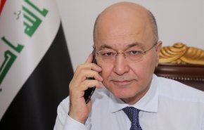 الرئيس العراقي يطمئنّ على اوضاع الحجاج
