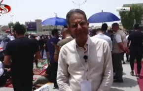 گزارش خبرنگار العالم از تجمع بزرگ طرفداران الصدر پیش از نماز جمعه
