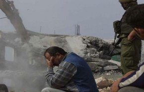 صهیونیست‌ها ۶ منزل مسکونی فلسطینیان را در کرانه باختری تخریب کردند
