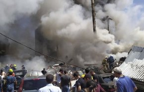 شاهد.. انفجار هائل في مركز تجاري بــ