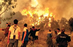 اندلاع حرائق ضخمة في الجزائر تسفر عن عشرات الضحايا