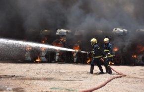 حريق بأسواق تجارية وسط بغداد