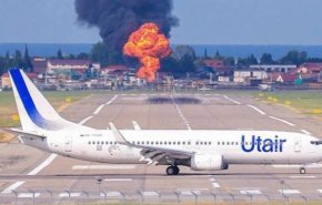 آتش‌سوزی در مجاورت فرودگاه بین‌المللی «سوچی» روسیه +فیلم